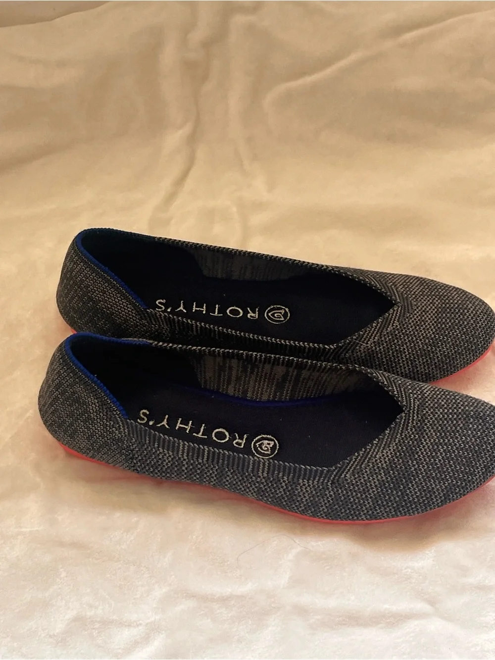 Rothy's Gray Knit Ballet Flats in great condition